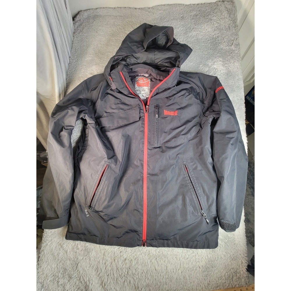 Marker Winter Men Black Ski Coat Jacket, Size Large